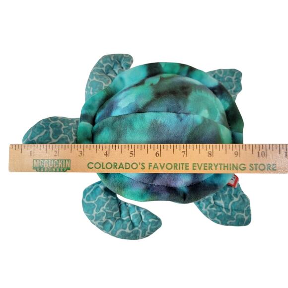 Sea Turtle Stuffed Animal Plush Toy Blue Green Tie Dye Douglas Plushy Stuffy - Picture 2 of 9